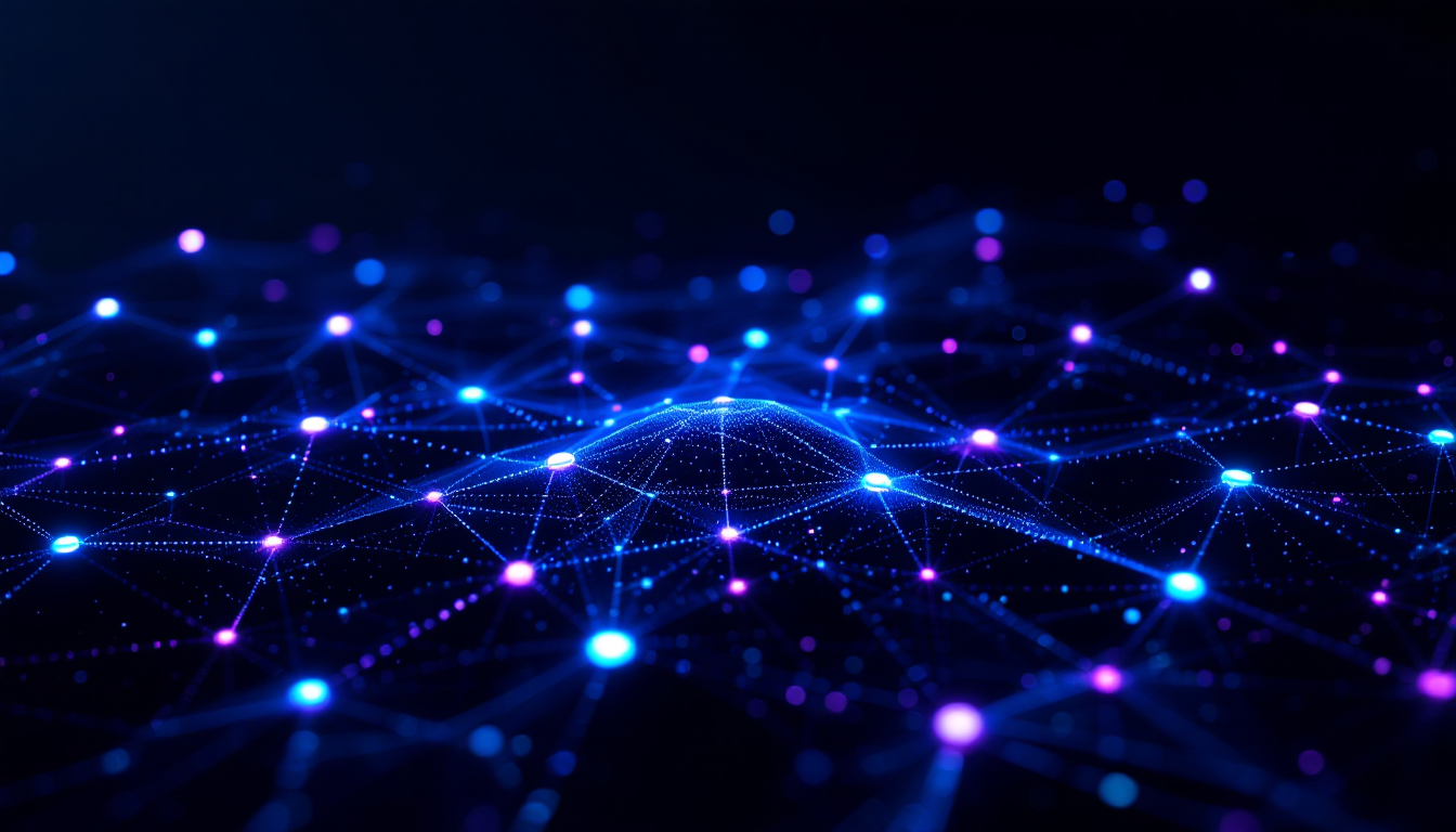 Abstract neural network visualization representing multi-agent orchestration