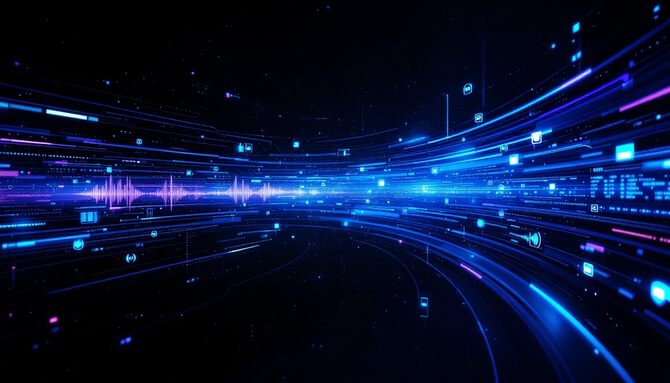 Data streams flowing through an automated intelligence pipeline